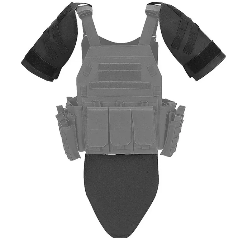 3pcs Tactical Vest Protection Set Shoulder & Groin Guard for OTV JPC Compatible Molle System