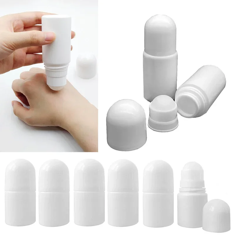 30pcs 30/50/60/ml Empty Plastic Roller Ball Essential Oil Bottles Containers Travel Refillable Bottles DIY Deodorant Accessories