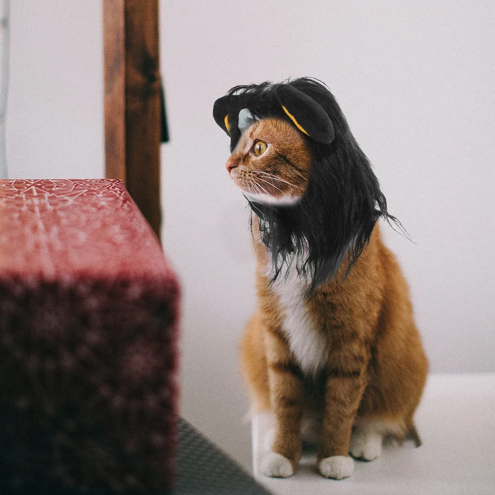 

Pet Hat Cat Halloween Costume Lightweight Adorable Cosplay Hat for Christmas Party Pet Supply Halloween Cat Cap
