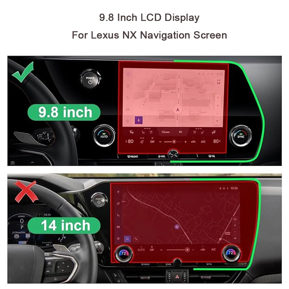 Original OEM LCD Display For Lexus NX NX250 NX350 NX350H NX450H Navigation radio Screen Repairment 8614078D00