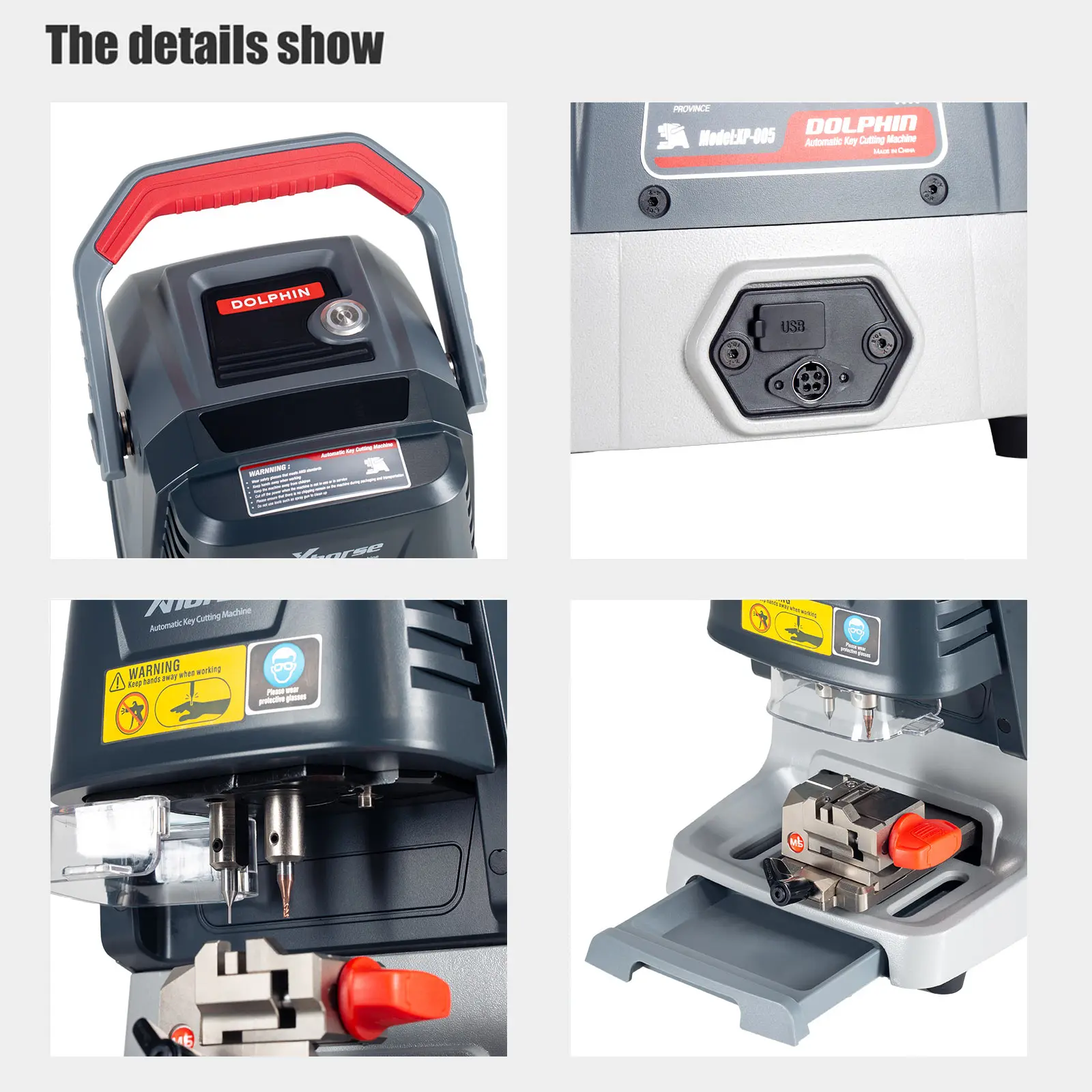 XHORSE Dolphin XP005 XP-005 Key Cutting Machine With M5 Clamp and Built-in Battery