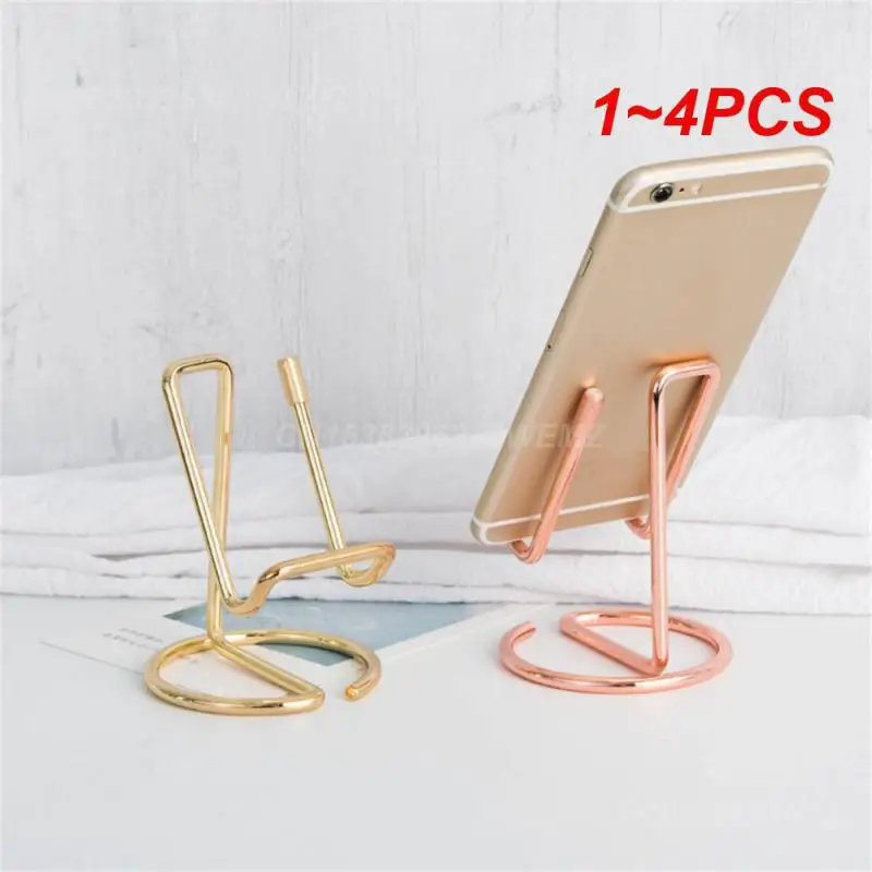 1~4PCS Mini Phone Bracket Electroplating Process Multi-scene Applicable Mobile Phone Holder Holder Phone Stand Portable Simple