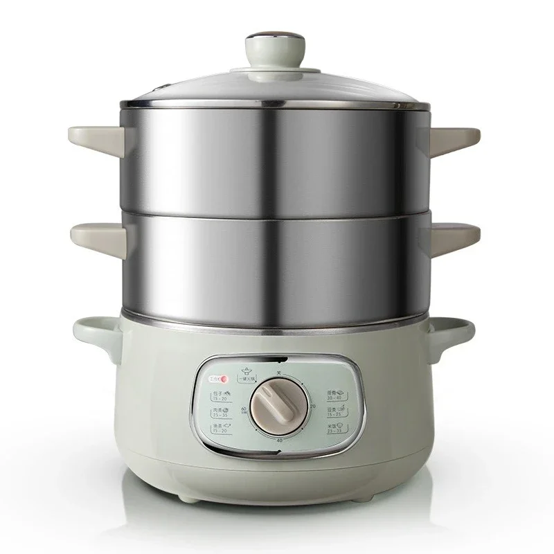 

Electric steamer for household use, timed double-layer stainless steel steamer small electric hot pot