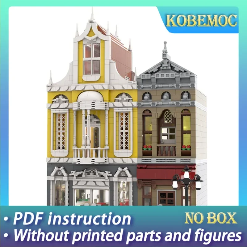 

Moc Building Bricks City Street View Модель Бар и Квартира Технология Модульные блоки Подарки Игрушки для детей Наборы для самостоятельной сборки