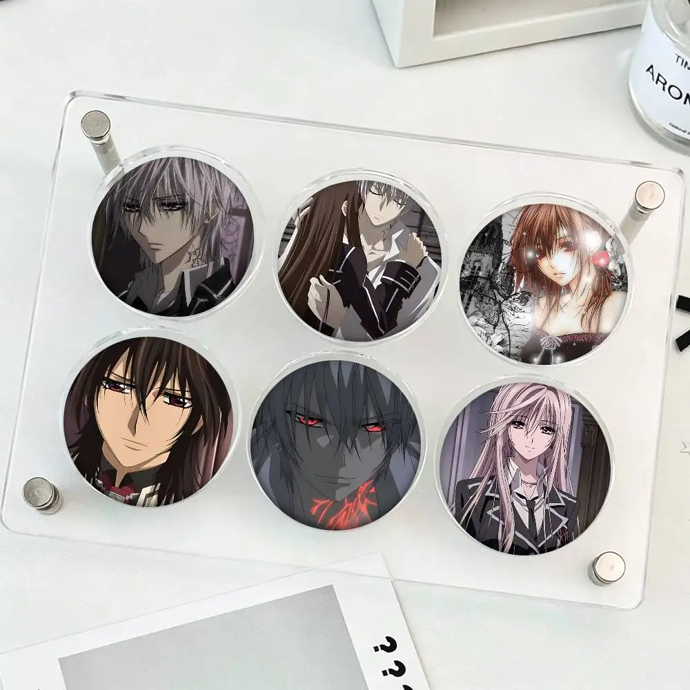 1pc Anime Vampire Knight Cartoon Style Badge Brooches On Backpack Decoration Round Enamel Pins For Accessorys