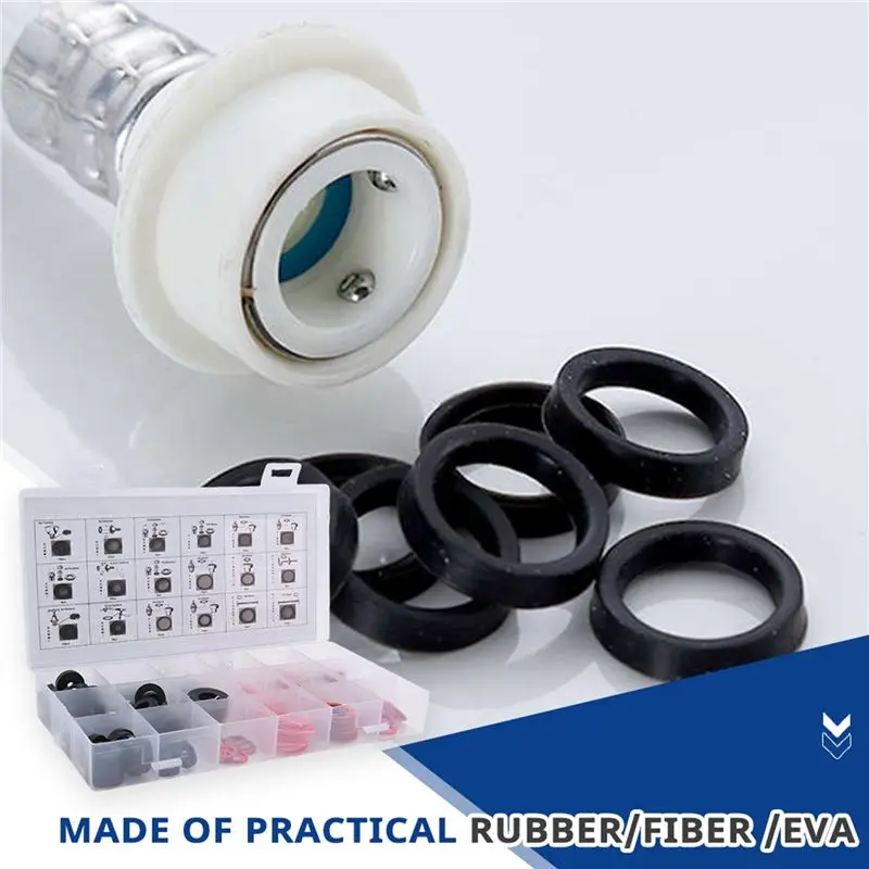 

141Pcs Flat Rubber O-Ring Seal Hose Gasket Rubber Washer For Faucet Grommet 18 Different Sizes New