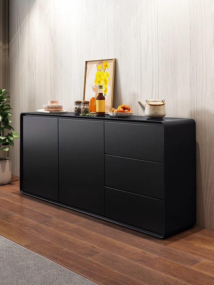 

Modern minimalist sideboard living room black tea cabinet Nordic kitchen locker storage cabinet