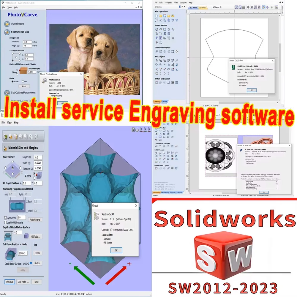 Nesting CAM CNC Cut Software Win7/8/10 64bits Help Install Service