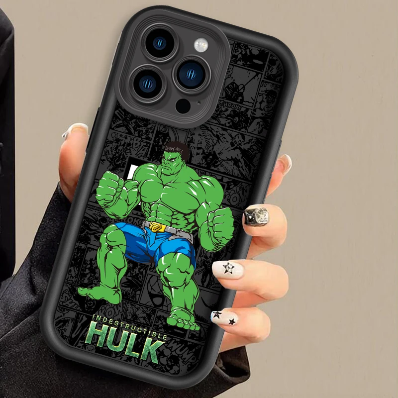 Hulk Fashion Luxury Catroon Eye Ladder For Apple iPhone 15 14 13 12 11 XS XR X Pro Max Plus Soft Phone Case