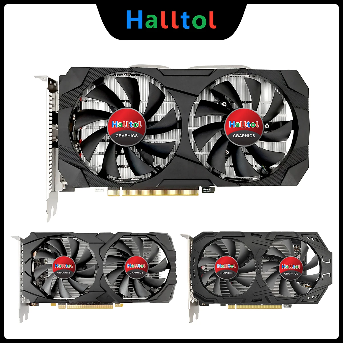 Halltol RX 580 16GB Brand New Gaming Graphics Card GDDR5 GPU 256-bit RX580 16G Desktop for Computer Video Office