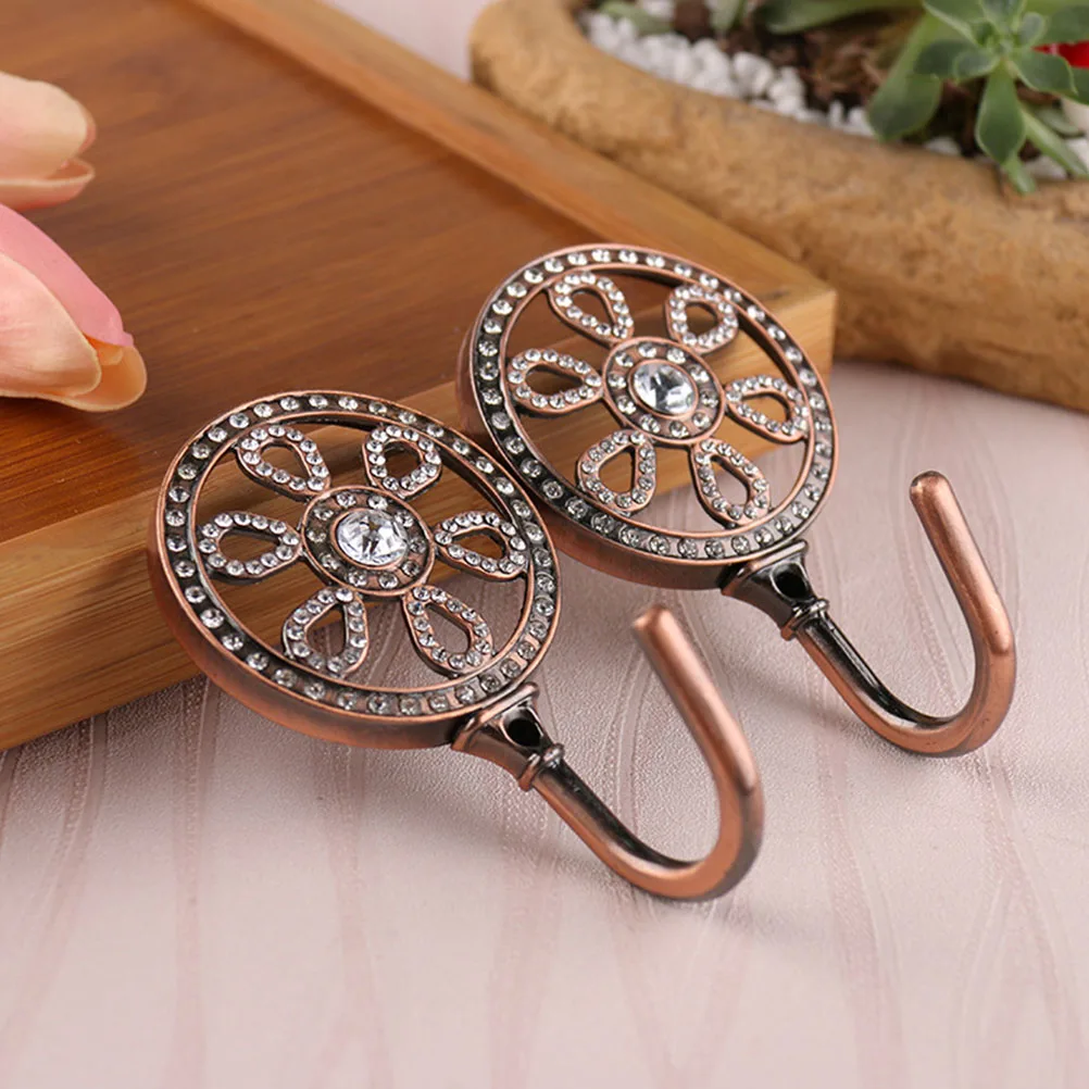 

4 pcs Design Zinc Alloy Curtain Hooks Wall Decorative Accessories Hangers For Clothes Hats Delicate Curtain Alloy Hooks Keys