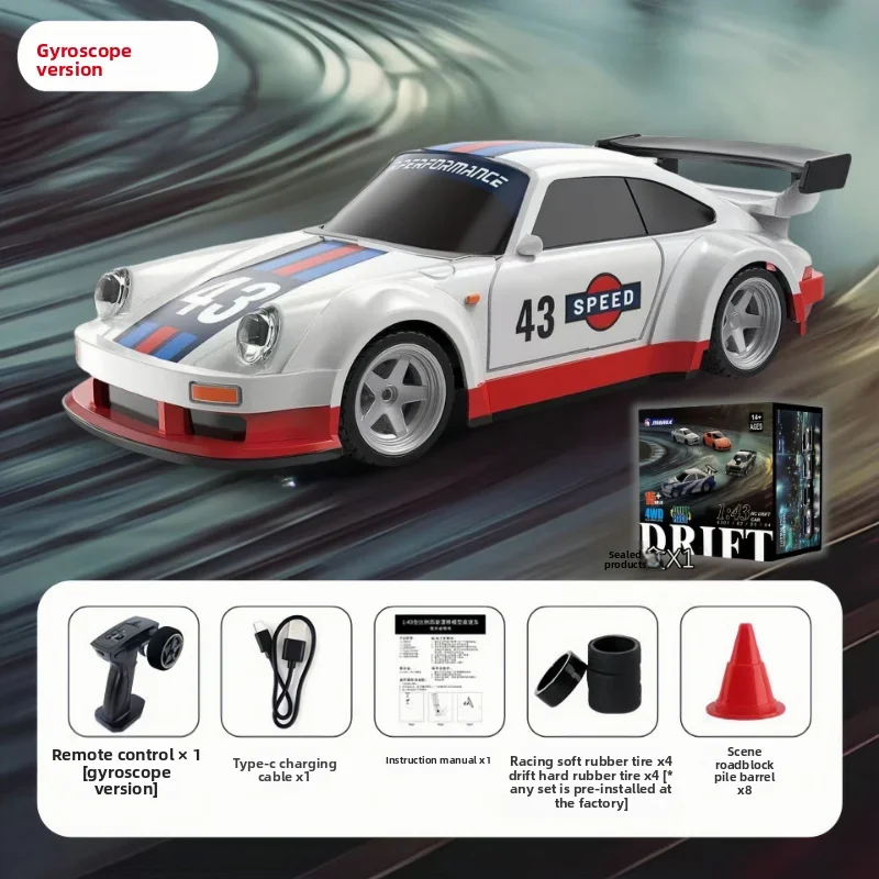

Модернизированный гироскоп 1/43 RC Дрифт-автомобиль Гоночный RTR 4WD Высокоскоростная модель радиоуправления 2,4G Дрифт Гоночный автомобиль Мини-подарки