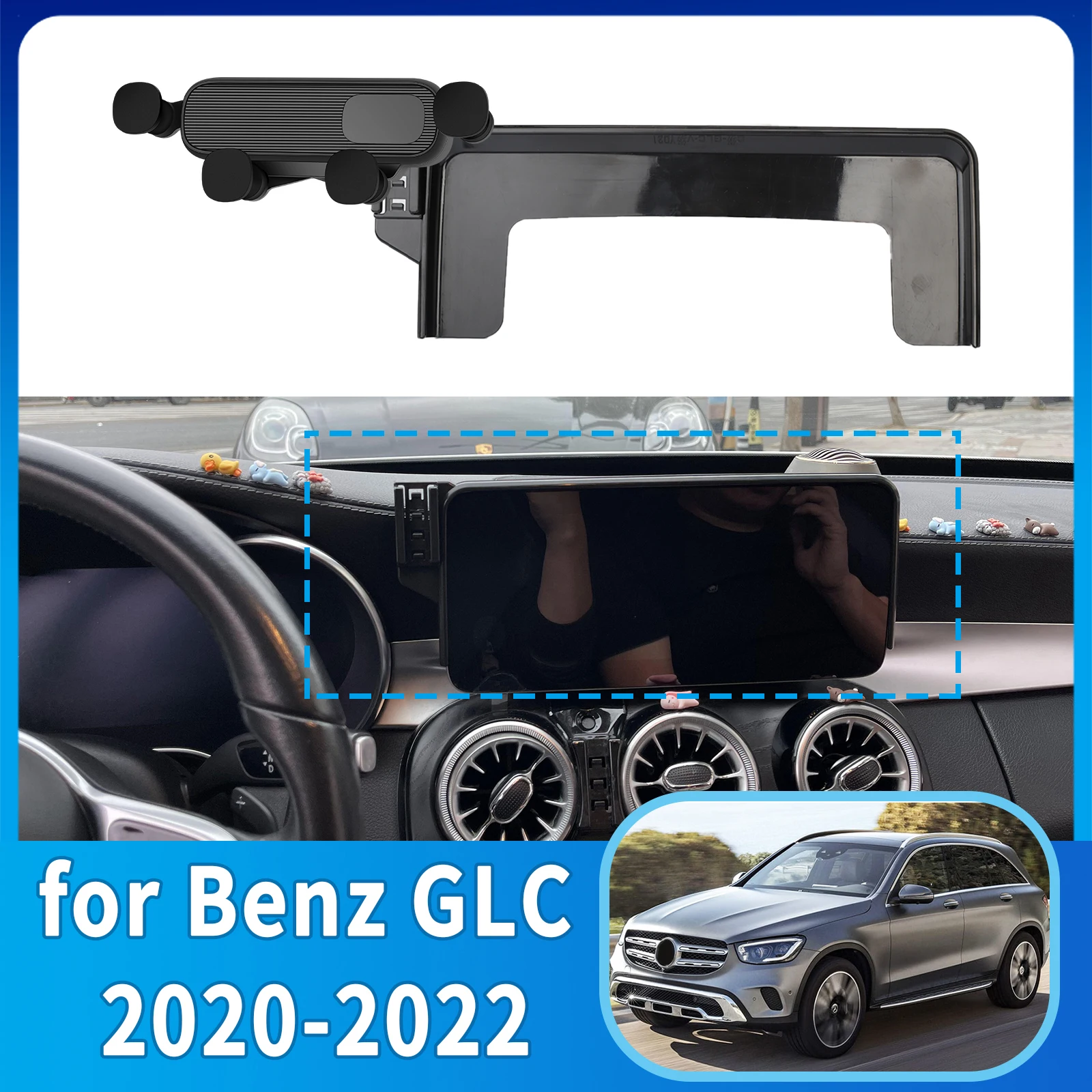 

fit for Mercedes-Benz GLC 2020 2021 2022 300 43 AMG 63 S Phone Holder, Dashboard Screen Mount Bracket Easy Installation