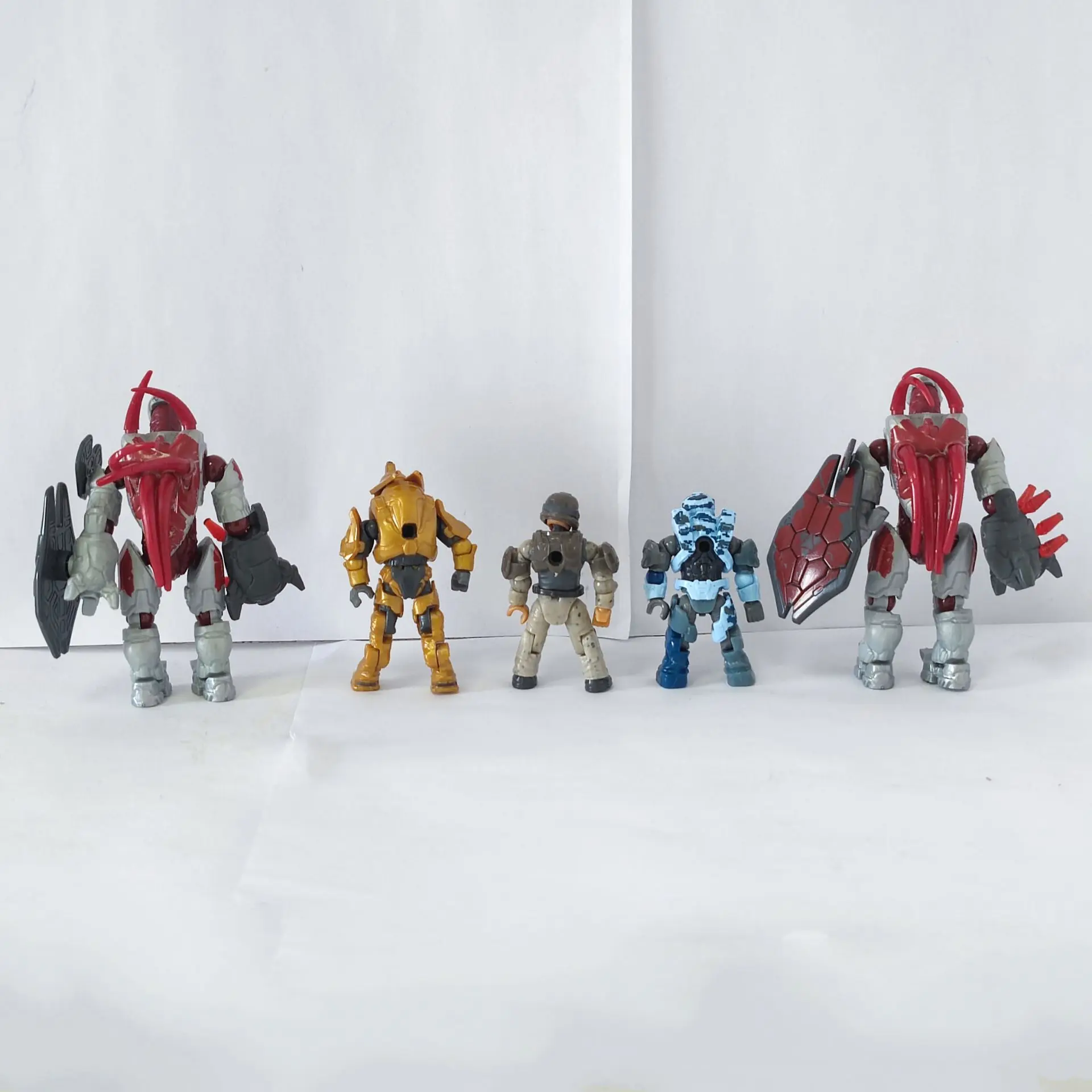 Mega UNSC Scorpion Clash Tank Spartan Stone UNSC Marine Elite Warlord Banished Hunters 5-pack Loose Mini Action Figure Toy