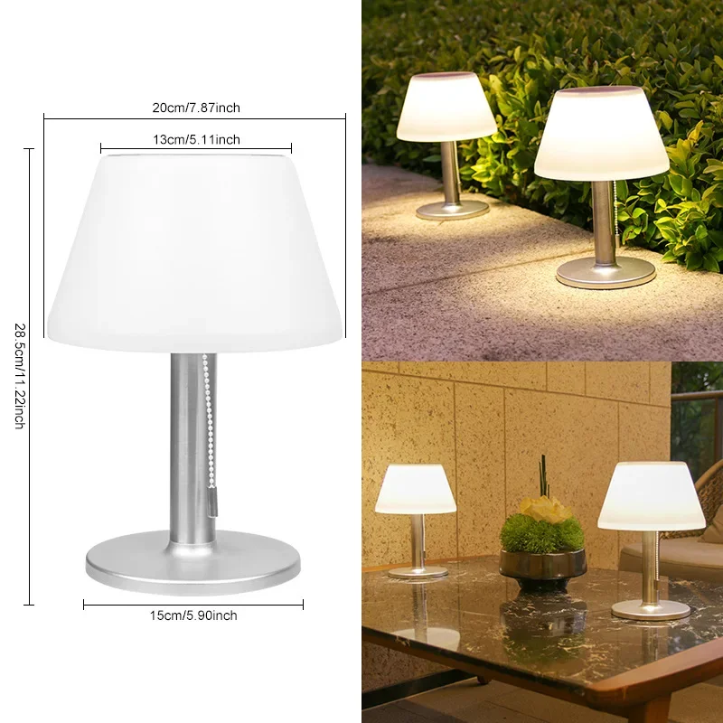 New European wind solar mushroom night light outdoor dining bar clear bar lamp Bedside table lamp dimmable table lamp