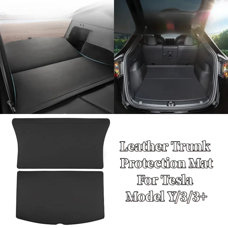 

Leather Trunk Padded Protective Pads for Tesla Model Y/3/3+ Modely Juniper 2025 Accessories Rear Trunk Mat Cushion Modification