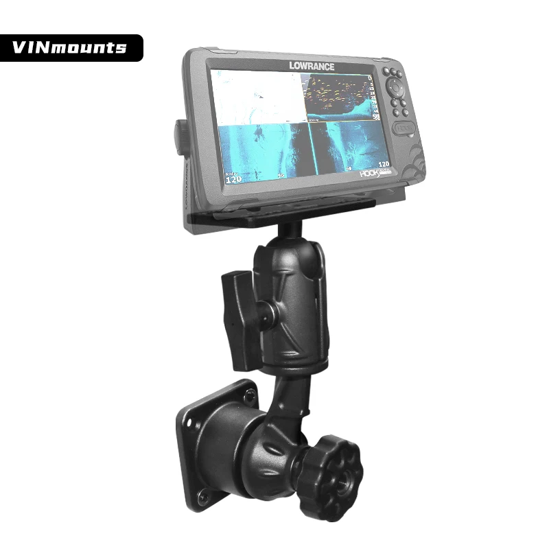 

VINmounts Aluminum Vertical Base Straight Swing Arm Lowrance and Humminbird Marine Mount VIN-TYQ-HB-03