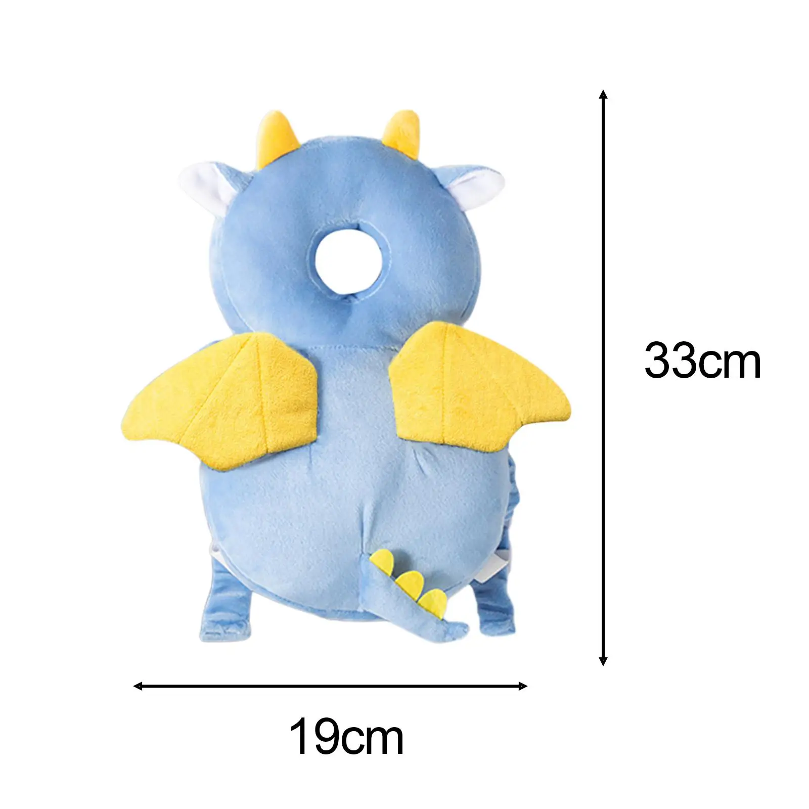 Back Protector for Baby Adjustable Walker Animal Shape Head Protection Backpack Cushion for Running Crawling Learning Infant