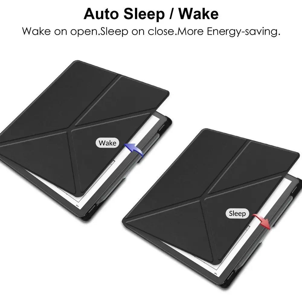 Warna-warni Auto Wake/tidur perlindungan penuh penutup dudukan 10.2 inci casing pintar multi-lipat untuk Kindle Scribe 2024