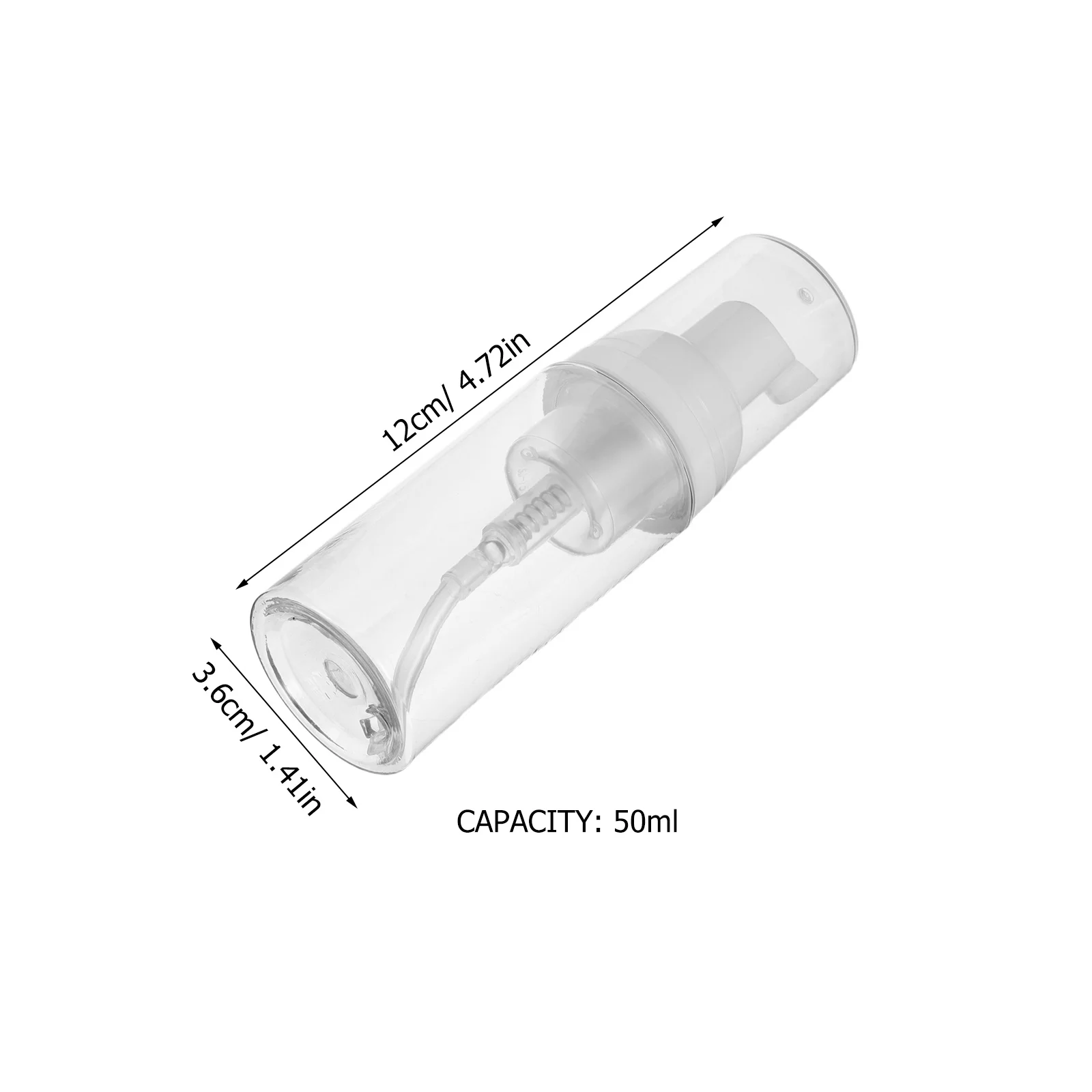 10 pcs Travel 50Ml Clear Plastic Foaming Pump Bottle Leakproof Portable Dispenser For Facial Cleanser Hand Soap Shampoo Empty