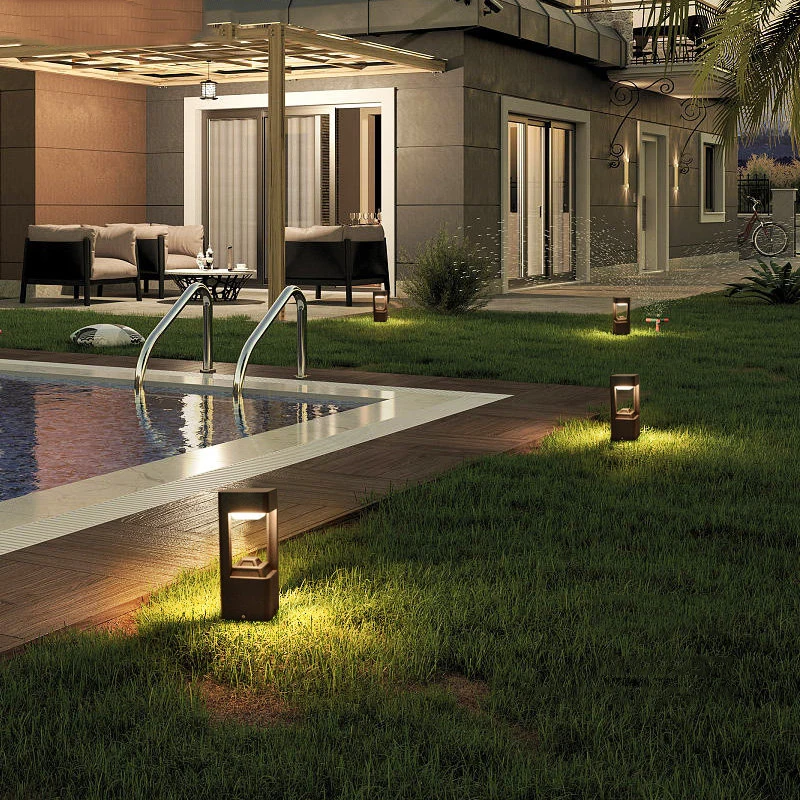 Luminous floor lamp courtyard solar LED outdoor lighting non solar lamp outdoor garden lamp outdoor garden decoration view 5