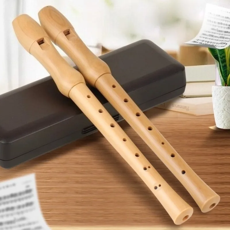 مسجل عالي 8 فتحات C مفتاح خشبي للطلاب مزمار عمودي احترافي للمبتدئين يلعبون مسجل ممارسة الموسيقى المحمولة الناي