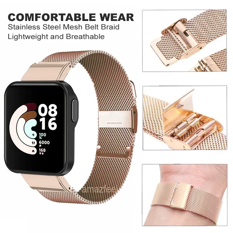 Stainless Steel Metal Strap For Xiaomi Redmi Watch 2 Lite Bracelet Straps For Xiaomi Mi Watch Lite Band Belt POCO Watch Band