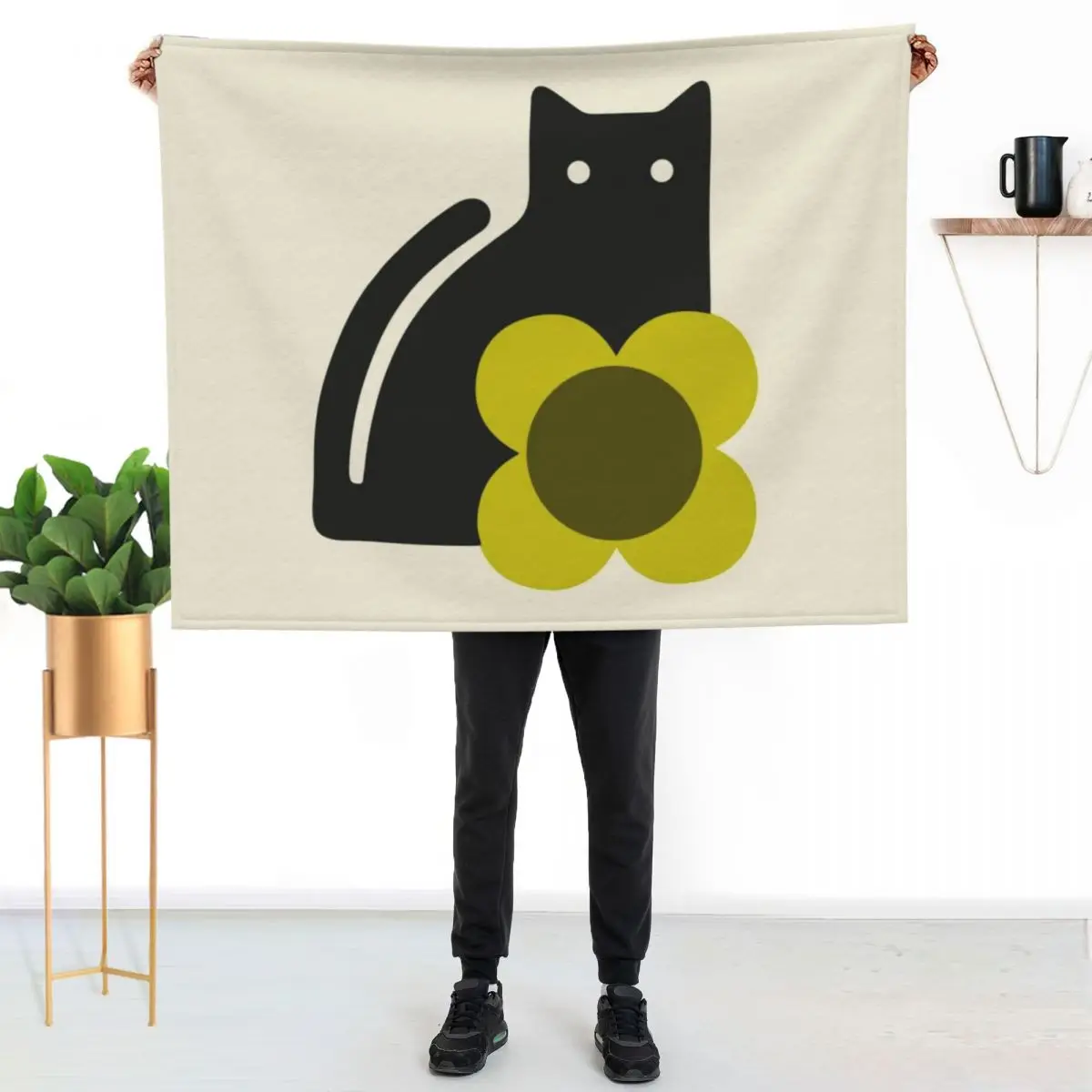 Orla Kiely, Cat ,orla kiely pattern Throw Blanket couch cozy soft plush fuzzy picnic outdoor blanket