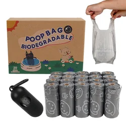 Tea Aroma Eco-Friendly Vest Style Pet Garbage Bag Dog Poop Bag Garbage Bags Cleaning WasteDisposable Trash Pouch Portable Bag