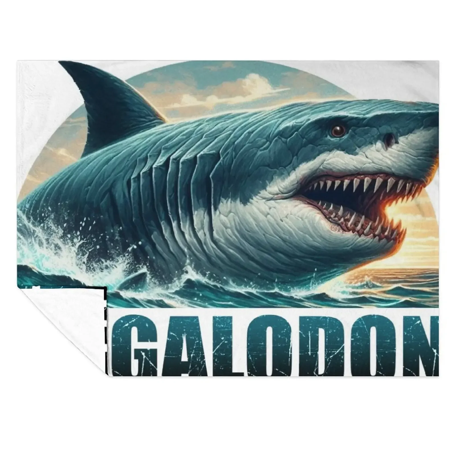 

MEGALODON OIL Throw Blanket Beautifuls Flannel Fabric Baby Designers Blankets