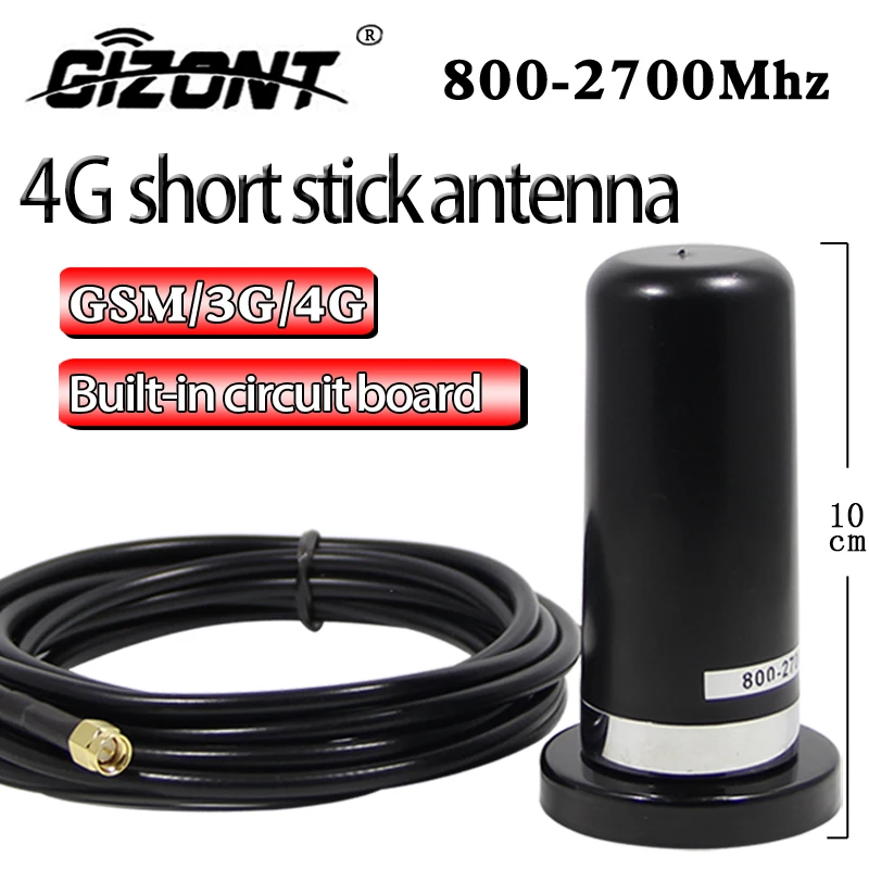 GSM 2G 3G 4G Antenna SMA Male N Male Vehicle Car Magnetic Mount Antena Signal Booster 35dBi 800-2700MHz 3 Meters Cable