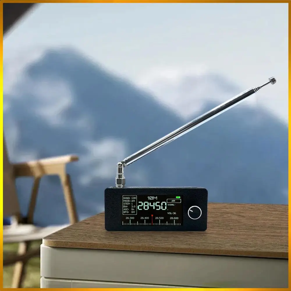 

SI4732 0.5-108mhz Portable Radio LSB USB AM FM All Band Radio Receiver 1.9inch IPS Screen HF SW MW VHF Radio with 2pcs Antenna