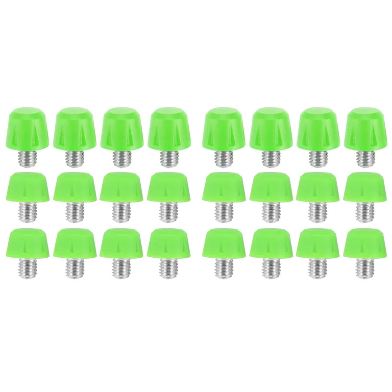

24Pcs Football Boot Studs Non Slip Thread Screw M6 Professional Replacement Spikes SG To AG For Adidas Green-ABJQ
