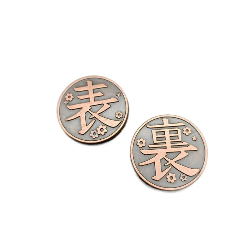 Coin Kimetsu No Yaiba Tsuyuri Kanao Kochou Shinobu Collection Alloy Metal Tokens Commemorative Coins Props Cosplay Costume