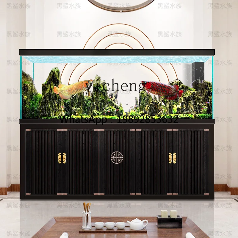 

Y1 arowana tank living room large aquarium household floor bottom filter office