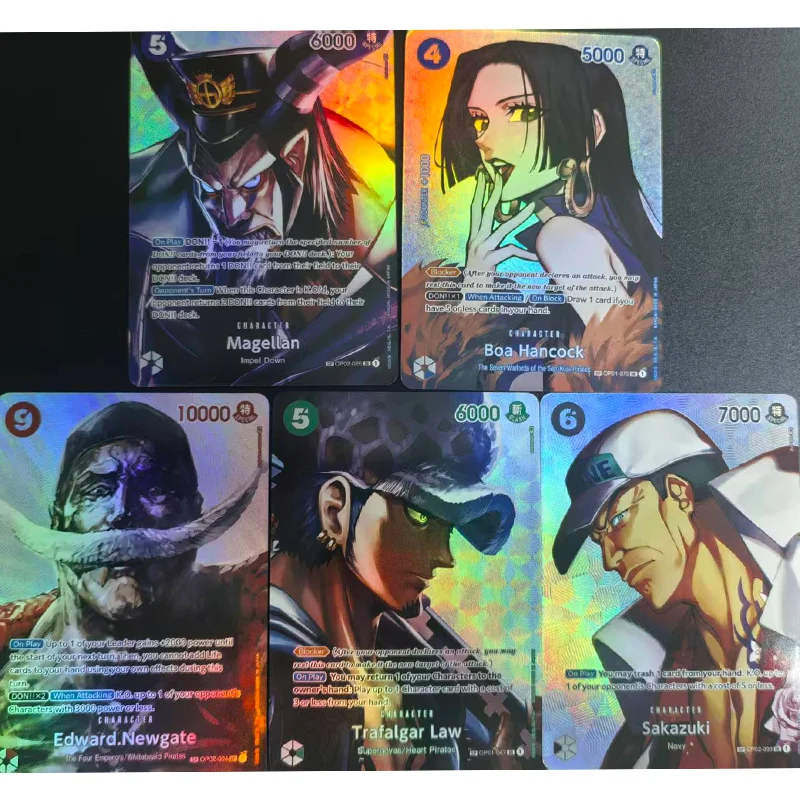 

Diy One Piece Op02 Series Английская версия Magellan Boa Hancock Edward Newgate Trafalgar Law Sakazuki Коллекция аниме-игр