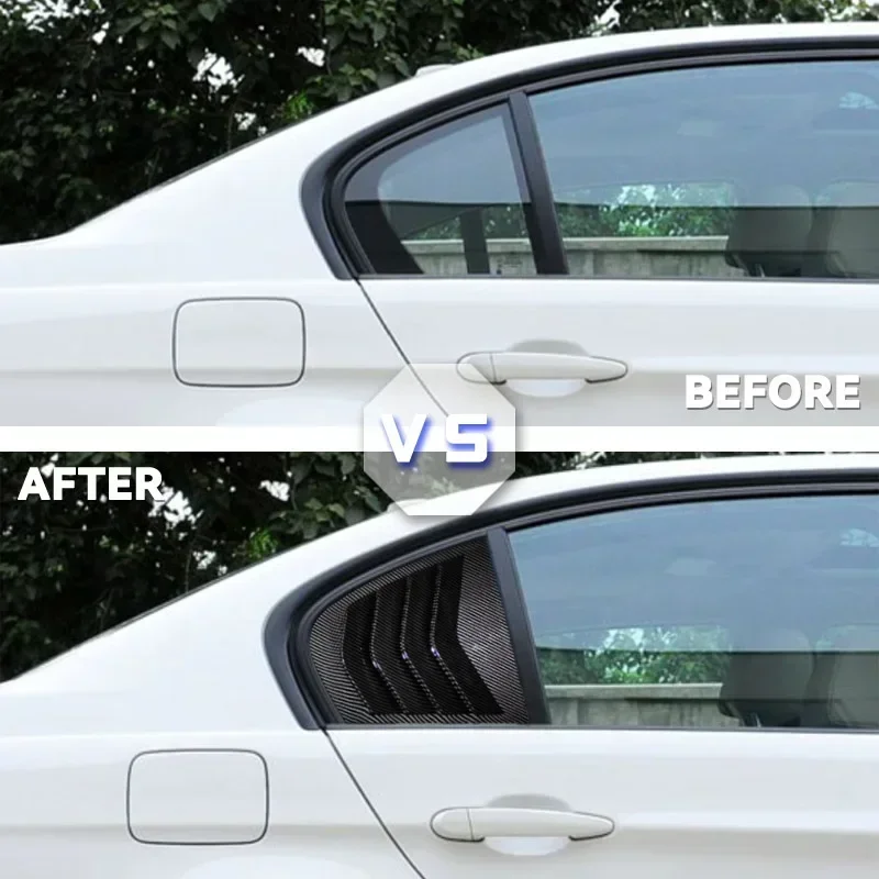 For BMW 3 Series E90 320i 323i 325i 330i M3 Car Rear Window Shutter Cover Trim Window Louver Side Vent 2005-2011