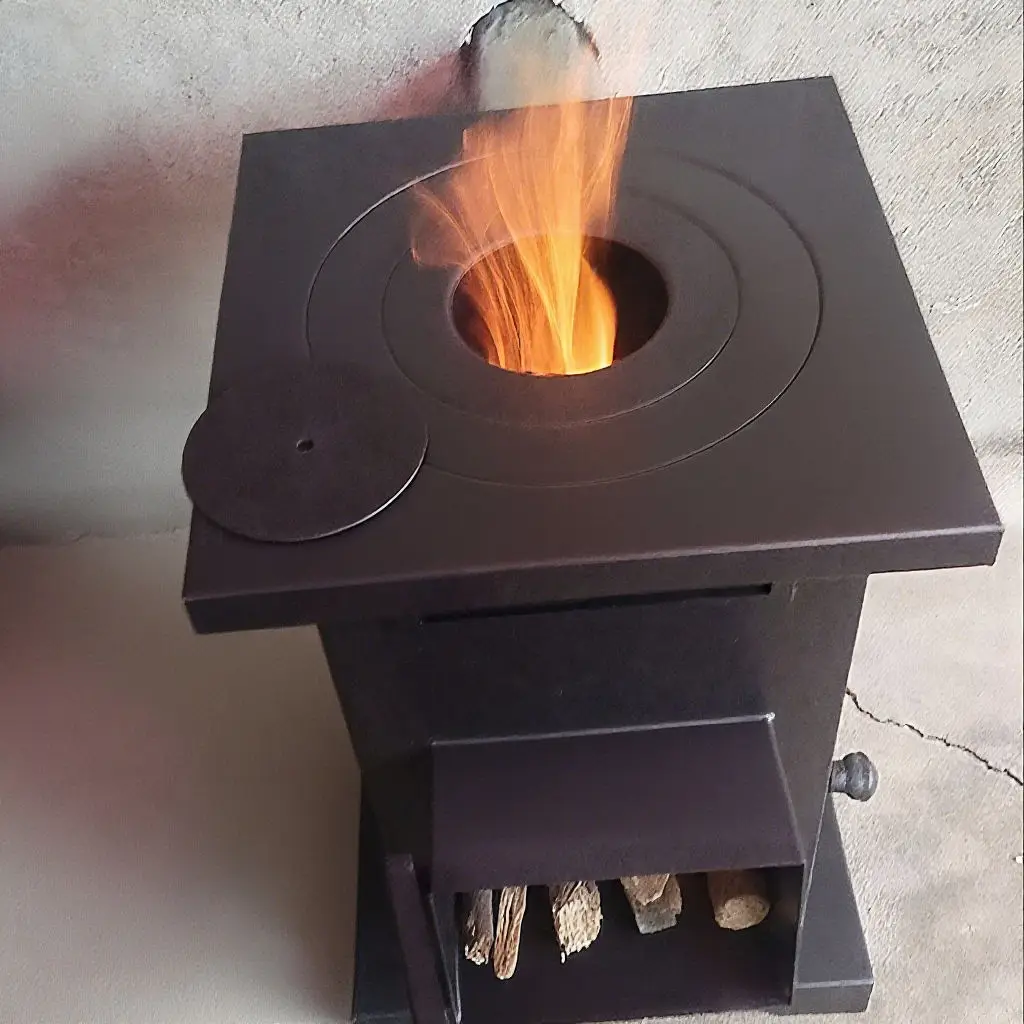 

Firewood and coal dual-purpose cast iron smokeless fire gasifier Firewood stove Coal heating Baking Indoor stove