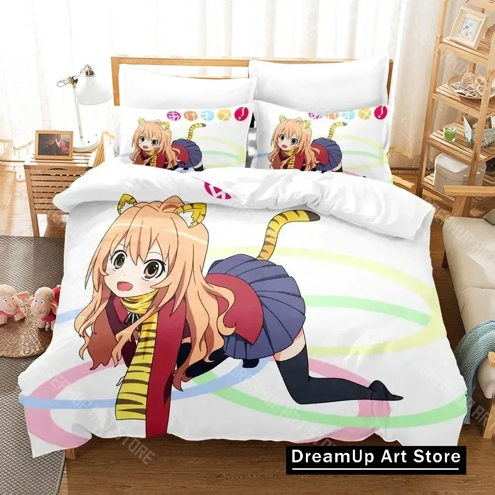 

Anime Toradora TIGER DRAGON Bedding Set Boys Girls Twin Queen King Size Duvet Cover Pillowcase Bed boys Adult Home Textileextile