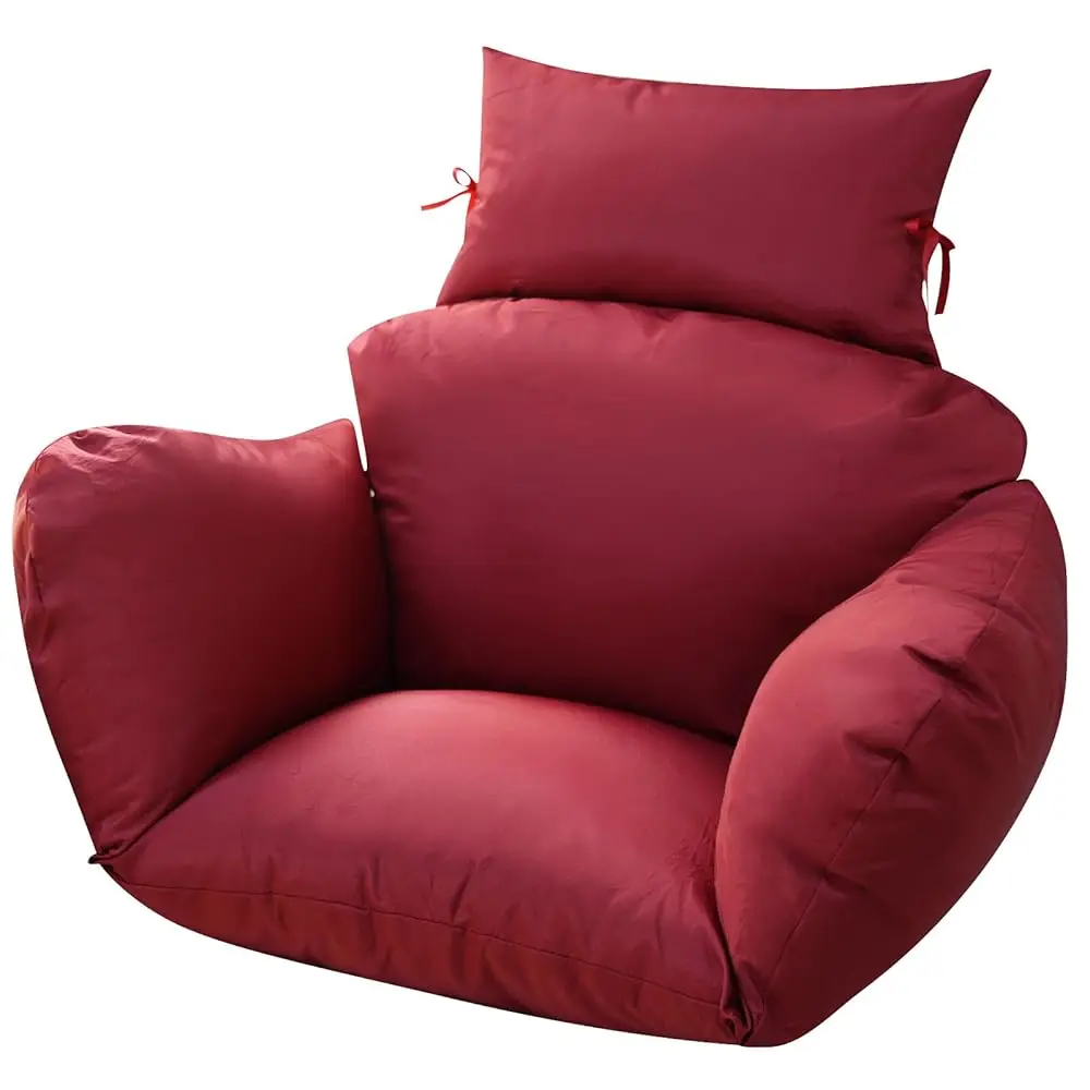 

Egg Chair Cushion Replacement 47X31.5 H -Thicken Foldable Removable Waterproof Egg Chair Cushions With Headrest , Outdoor