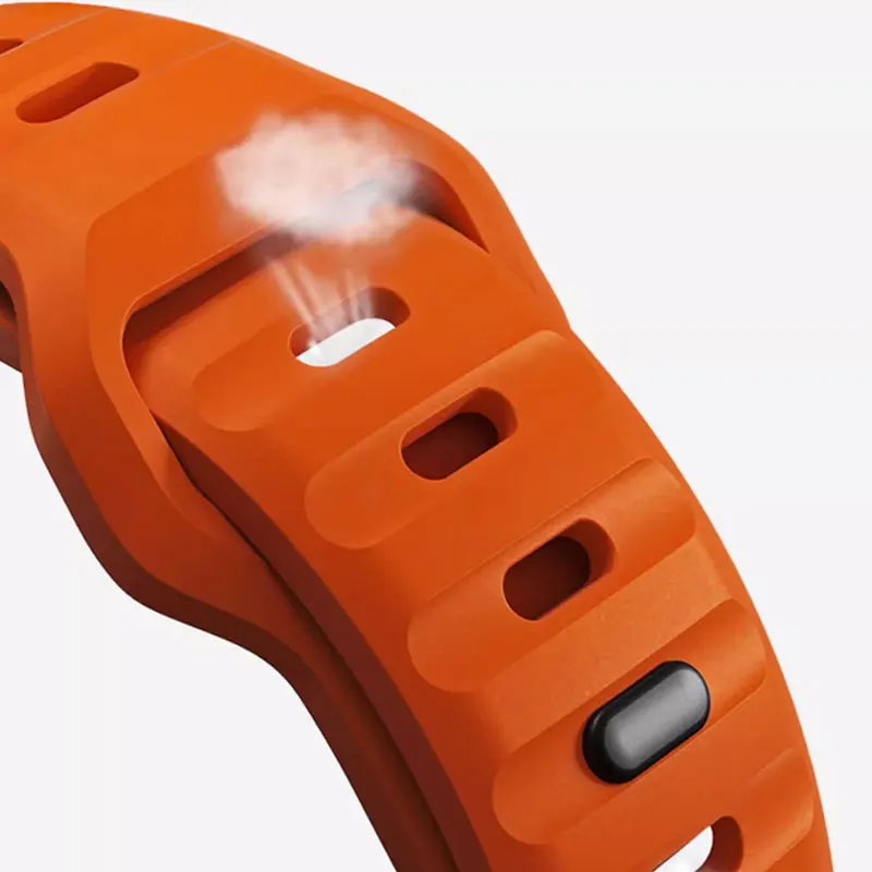 Waterproof Strap For Apple Watch Ultra 2 Band 49mm 44mm 45mm 42mm 41 40mm Orange Silicone Bracelet Correa iwatch 8 7 6 SE 5 4 3