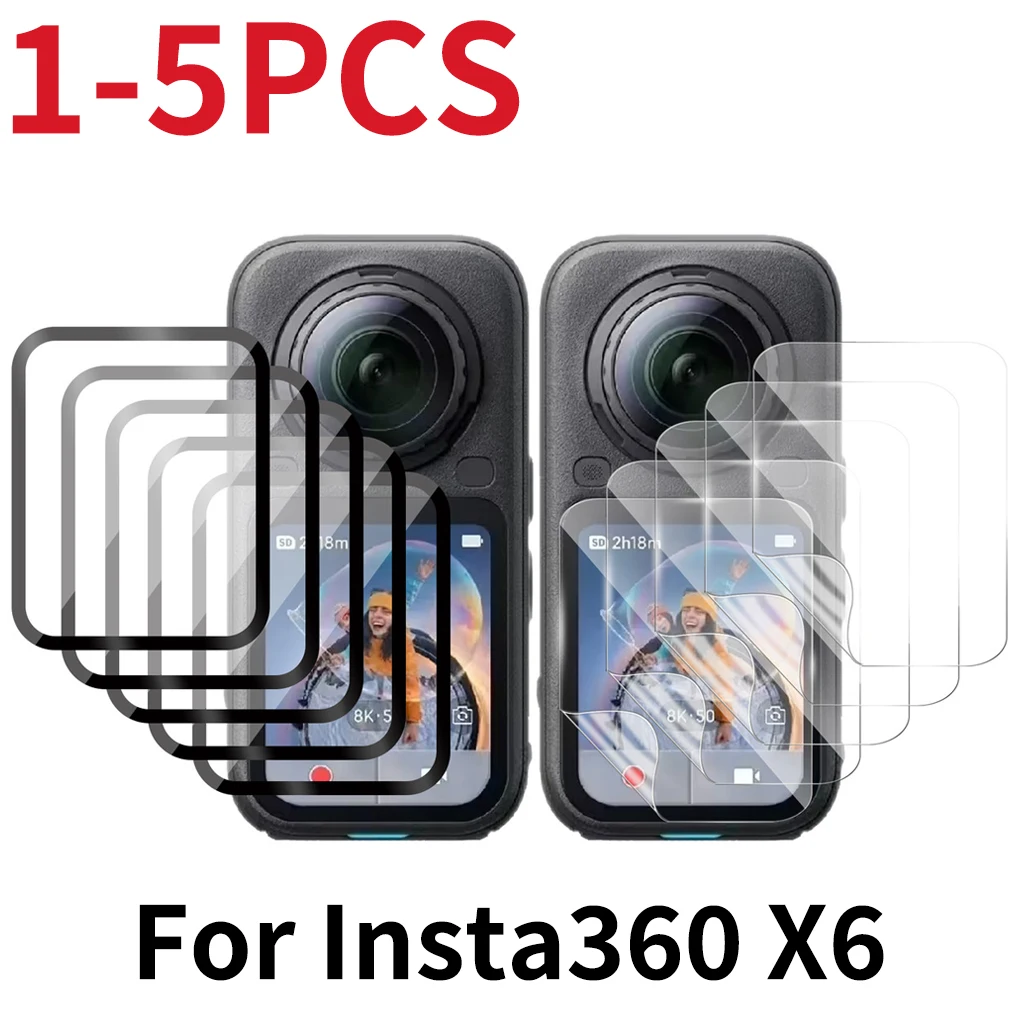 1-5PCS For Insta360 X6 Camera Accessories Screen Protector PMMA Film For Insta 360 X6 HD Clear TPU Hydrogel  Protective Film