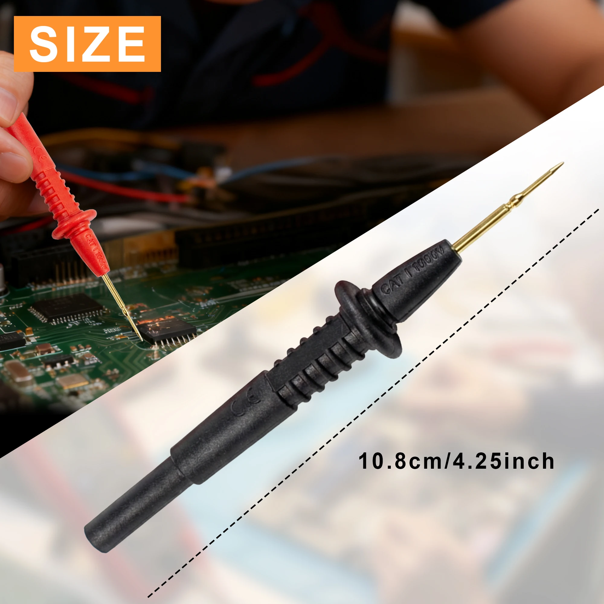 ZIBOO ZB-T17 Ultra-Sharp Test Probe , Multimeter Meter Tester Needle Point, Test Probe 1000V 10A .