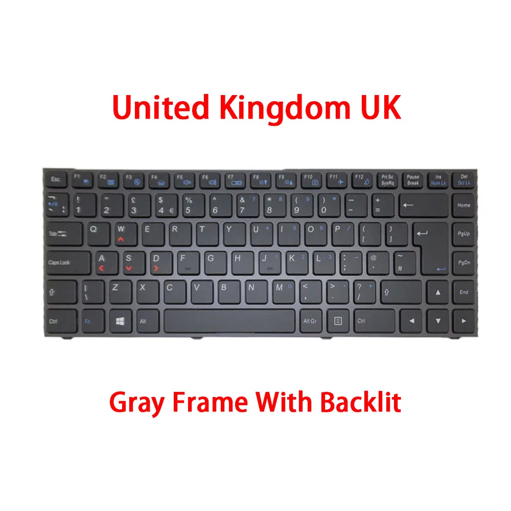 

Multilingu Laptop Keyboard For CLEVO N130BU N131BU N140WU N141CU N230WU N232WU P640 P640HJ P641HJ PO/SP/SW/TW/UK/US
