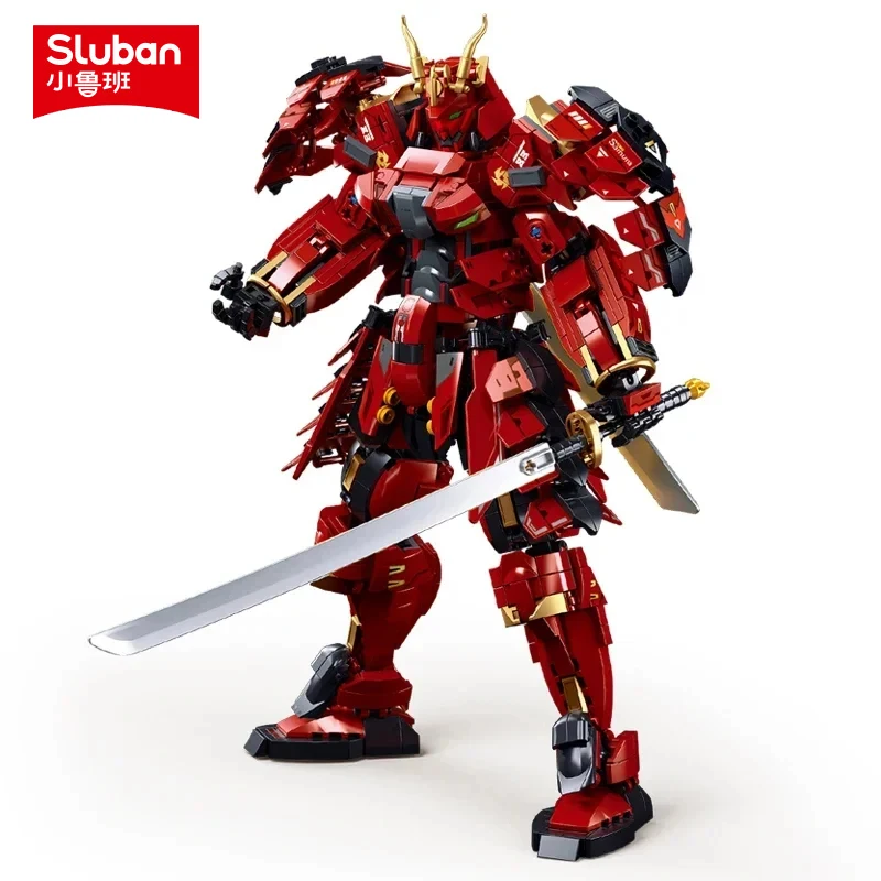 

Sluban 923PCS Flame War Warrior Mecha Building Blocks Mech Figure Model Bricks Desktop Decoration Display DIY Toy For Kids Gifts
