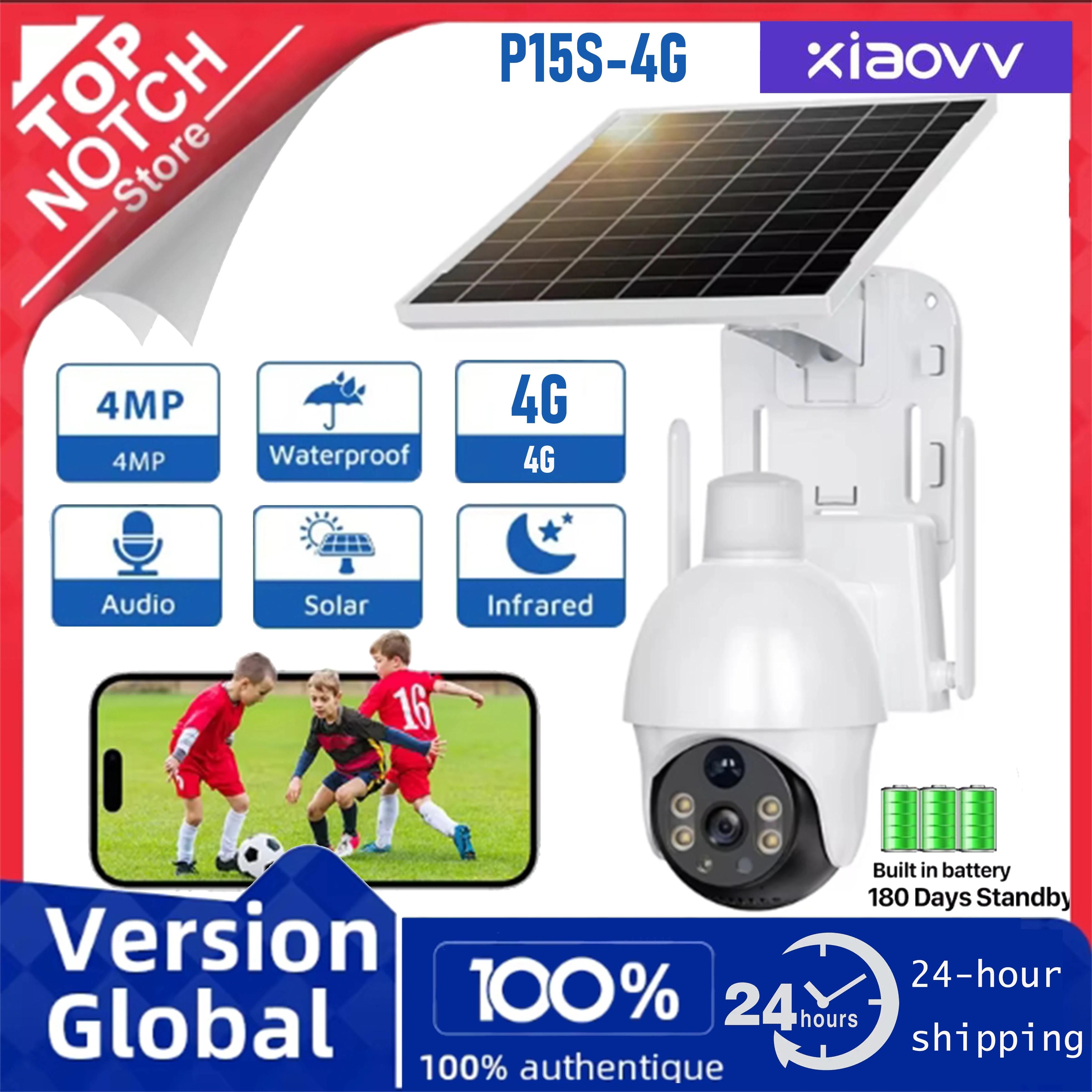 camera de vigilancia solar sem fio camera de seguranca externa pir human detect painel soloar bateria recarregavel wi fi 4mp 2k 01