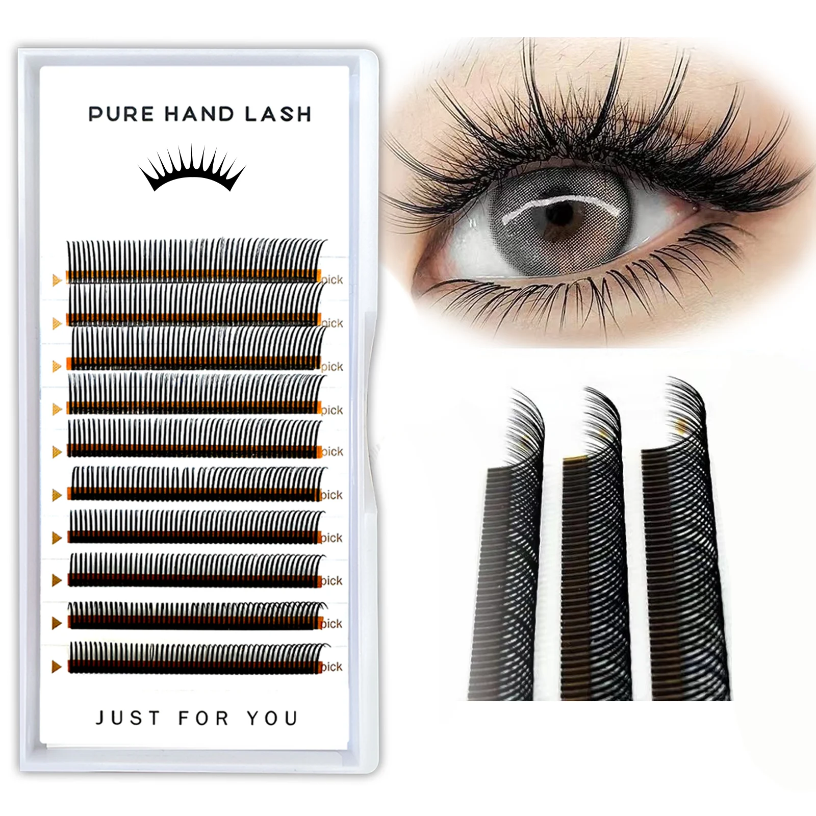 500 Fans D 5D Flora Eyelashes 0.07mm Easy Fan Eyelash Extensions Wholesales Premade Volume Natural Soft Lashes