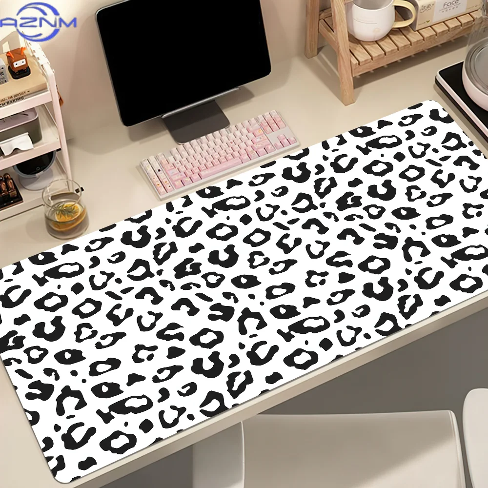 Pink L-Leopard Style Mouse Pad Non-slip Thickened MousePad Student Gaming Cushion Large Writing Lockedge Office