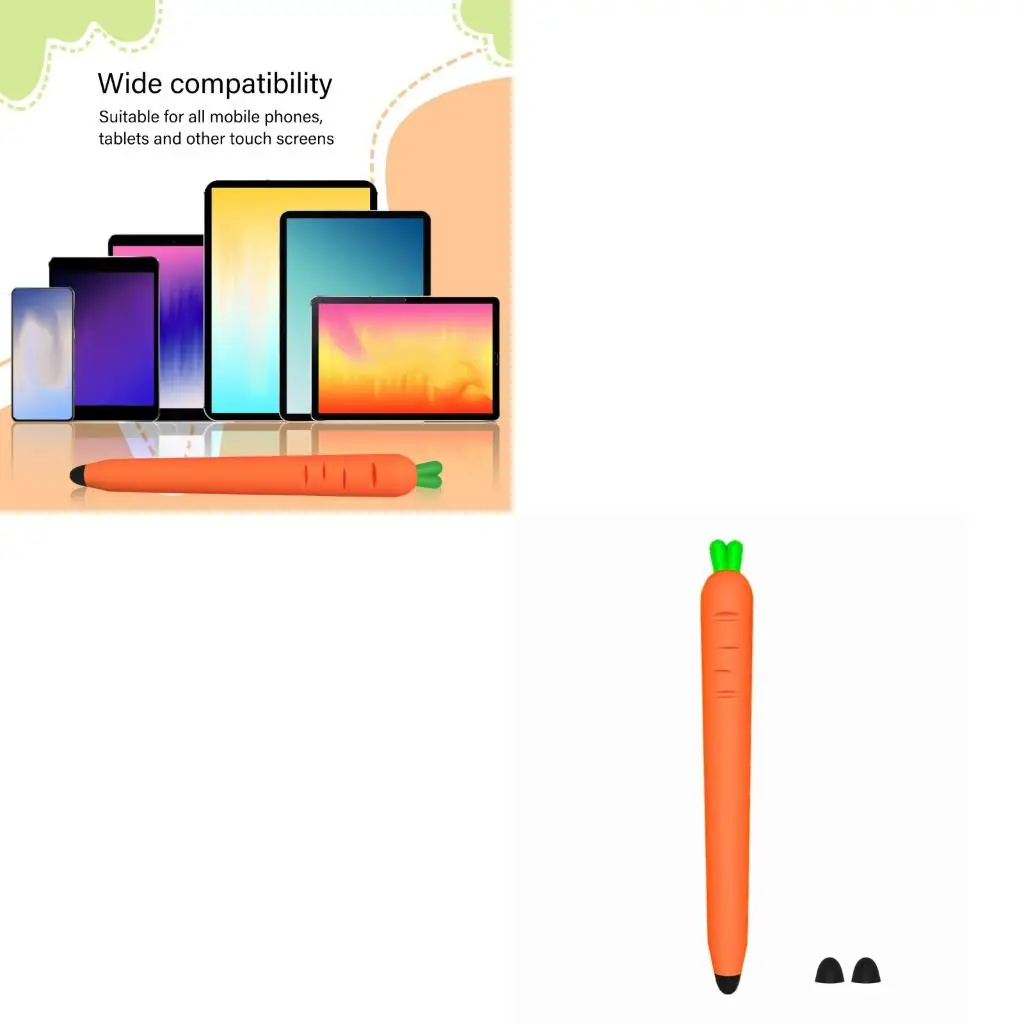  Carrot Shaped Drawing Pen Includes Two Spare Tip for Long Lasting Performances