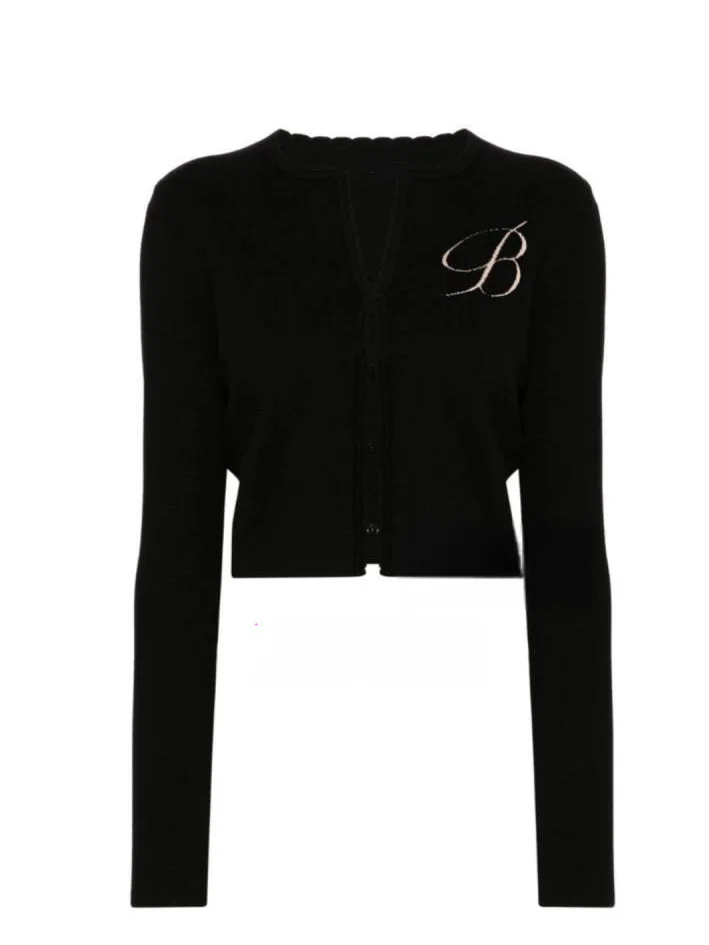 엘리 자수 레이스 트림 B-이니셜 니트 오픈 가디건 여성 캐주얼 슬림 핏 롱 슬리브 브이넥 봄 패션